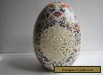  Chinese Rose Colorful porcelain porcelain Egg shape Openwork carving Vase for Sale