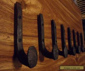 Item 6 Antique Coat Hooks Old Railroad Spikes Wrought Iron Style Heavy Duty Shop Set for Sale