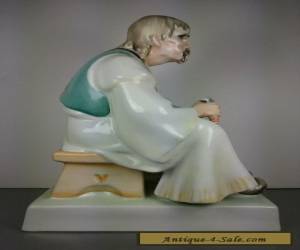 Item Vintage PECS PORCELAIN Figurine 13" Tall Hungary #6 Hand Painted Zsolnay for Sale