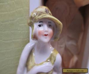 Item Antique German Half Fiapper Doll Brush Porcelain W/Box for Sale