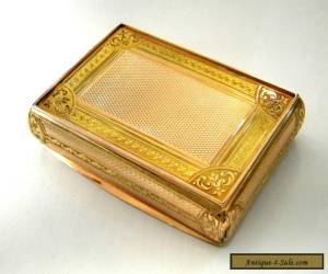 Item ANTIQUE CONTINENTAL SOLID GOLD SNUFF BOX HANAU GERMANY c. 1830 4 COLOUR GOLD  for Sale