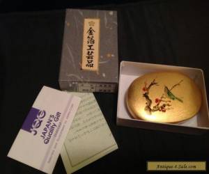 Item New in box, Japanese Amita Box with gold leaf for Sale