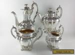 ANTIQUE EARLY VICTORIAN SOLID STERLING SILVER 4 PIECE TEA SET LDN 1842 for Sale