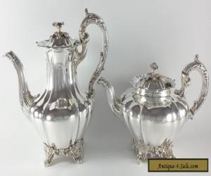 Item ANTIQUE EARLY VICTORIAN SOLID STERLING SILVER 4 PIECE TEA SET LDN 1842 for Sale