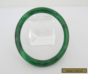 Item Natural Green Black Jadeite Jade Bangle Bracelet 56MM for Sale