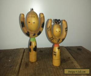 Item PAIR OF VINTAGE JAPANESE KOKESHI DOLLS ANTIQUE COLLECTABLE  for Sale