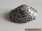 RARE VINTAGE TIFFANY & CO STERLING SILVER CLAM SHELL PILLBOX GREAT DETAIL & COND for Sale