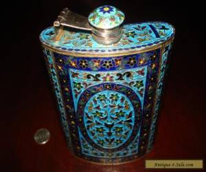 Item Amazing Antique/Vintage Massive Sterling Silver Handcrafted Flask.925 222g  for Sale