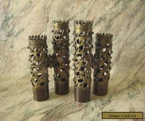 Item ROBERT STANTON "Brutalist/Modernist" Brass Double Candle Holders SET/2 MCM VTG for Sale
