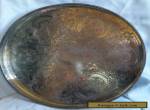 Sheffield Antique English Ornate Silverplate Platter - Large Size  for Sale