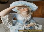 Antique French German Bisque Porcelain Figurine Woman 16" T Marked 21 for Sale