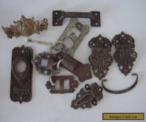 Item Lot Of Antique Furniture Door & Cabinet Hardware Pieces & Parts for Sale