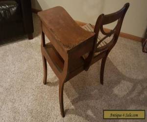 Item ANTIQUE WOODEN GOSSIP  BENCH~ PHONE TABLE ~ vintage desk for Sale