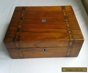 Item Late 1800's Antique Inlaid Wooden Box. for Sale