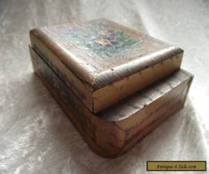 Item Vintage Wooden hand Painted Floral Box for Sale