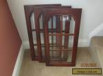 PRICE REDUCED!!! old antique vintage glass cherry wood cabinet door for Sale