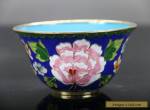 Exquisite Chinese  ancient Cloisonne handmade painting lotus  flower bowl E402 for Sale