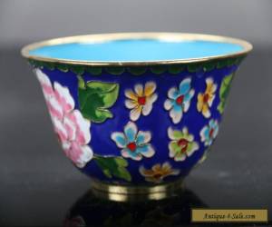 Item Exquisite Chinese  ancient Cloisonne handmade painting lotus  flower bowl E402 for Sale