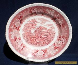 Item BEAUTIFUL VINTAGE Ca 1960/70 ADAMS ENGLISH SCENIC PINK TRANSFERWARE PLATE 25.5cm for Sale