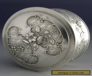 Item BEAUTIFUL FRENCH SILVER PILL BOX 1910 ANTIQUE for Sale