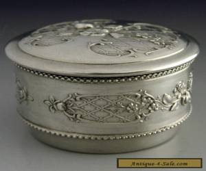 Item BEAUTIFUL FRENCH SILVER PILL BOX 1910 ANTIQUE for Sale