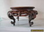 Antique Japanese / Chinese carved wood stand for vase for Sale