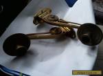 Pair of wall mounted candle holders brass circa 1900 for Sale