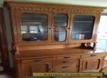 Antique Oak and Glass China Cabinet for Sale