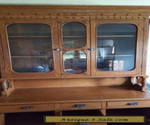 Item Antique Oak and Glass China Cabinet for Sale