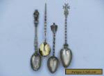 4 Vintage Antique Silver Spoons 48g for Sale