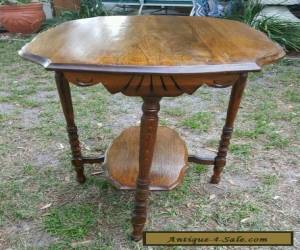 Item Antique VINTAGE Carved Oak side accent pier Table William Mary EASTLAKE for Sale