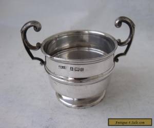 Item Antique Solid Sterling Silver 2-Handle Salt Pot 1904 for Sale