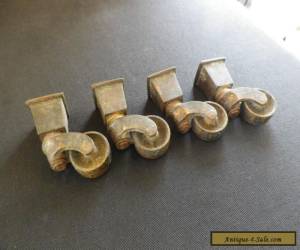 Item 4 x Vintage Brass/Metal Chair Castors  for Sale