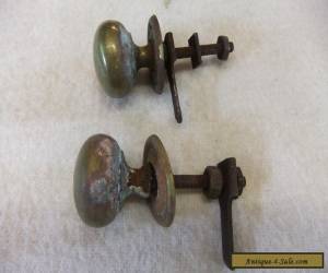 Item Beautiful Pair of Original Solid Brass Antique 19th Century Knobs Handles.. for Sale