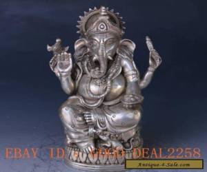Item Chinese Cupronickel Handwork Carved Elephant Fortuna Statue for Sale