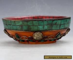 Item Chinese Hand-carved Turquoise bowl for Sale