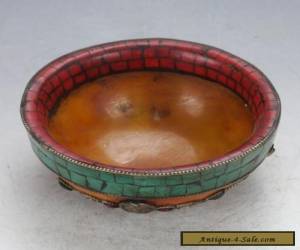 Item Chinese Hand-carved Turquoise bowl for Sale