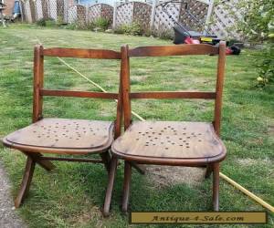 Item Pair of antique children's wooden chairs  for Sale