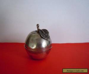 Item RARE Russian Antique Pill BOX -Apple- 84 silver  Romanv Dynasty period c. 1917 for Sale