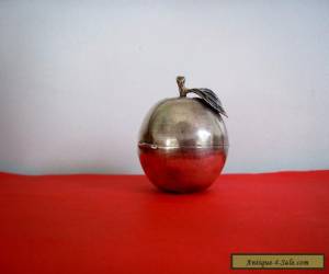 Item RARE Russian Antique Pill BOX -Apple- 84 silver  Romanv Dynasty period c. 1917 for Sale