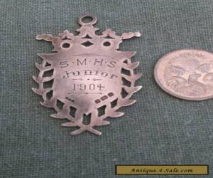 Item Silver Fob / Medal 1904 Hand Crafted Birmingham  for Sale
