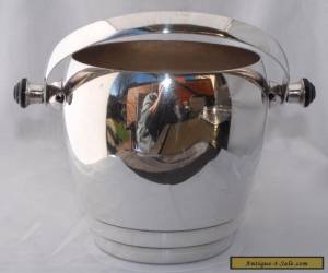Item Vintage Art Deco Silver Plate Ice Bucket with Drainer - Armada  for Sale