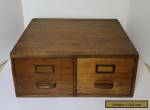 Antique Globe Wernicke 2 Drawer Library Card Index File Cabinet Oak Wood  for Sale