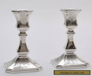 Item  SOLID STERLING SILVER PAIR CANDLESTICKS 925 for Sale