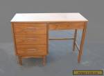 Vintage Danish Mid Century Modern Style Four Drawer Solid Wood WRITING DESK  for Sale