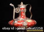  Rare Decorated Porcelain Armoured & flower Teapot & Monkeys Lid for Sale