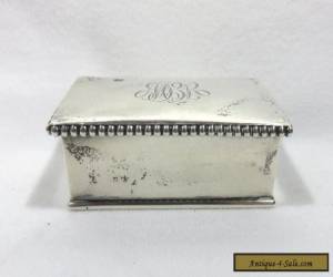 Item Antique Vintage GORHAM Sterling Silver Stamp Trinket Box ~ Engraved: MBR for Sale