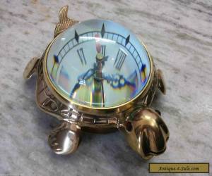Item Brass Tortoise Clock Vintage Style Lens Watch Antique Collectible Home Decor for Sale