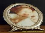 Vintage Edwardian Silver plated Oval Photo Frame for Sale