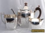 1102g 1933/4 Art Deco 3 Piece Sterling Silver Tea Set J PARKES & CO for Sale
